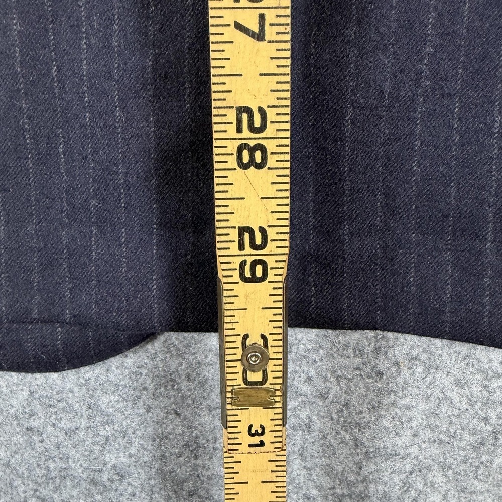 Vintage Brooks Brothers Golden Fleece Suit Jacket Mens 44 Blue Pinstripe Wool - Picture 11 of 13
